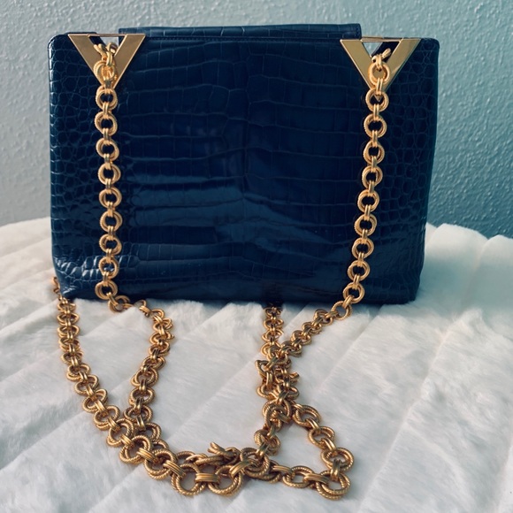 Valentino Handbags - Vintage Valentino Couture Navy shoulder bag